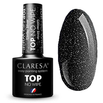 TOP NO WIPE GLITTER SILVER 5ML
