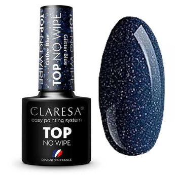 TOP NO WIPE GLITTER BLUE 5ML